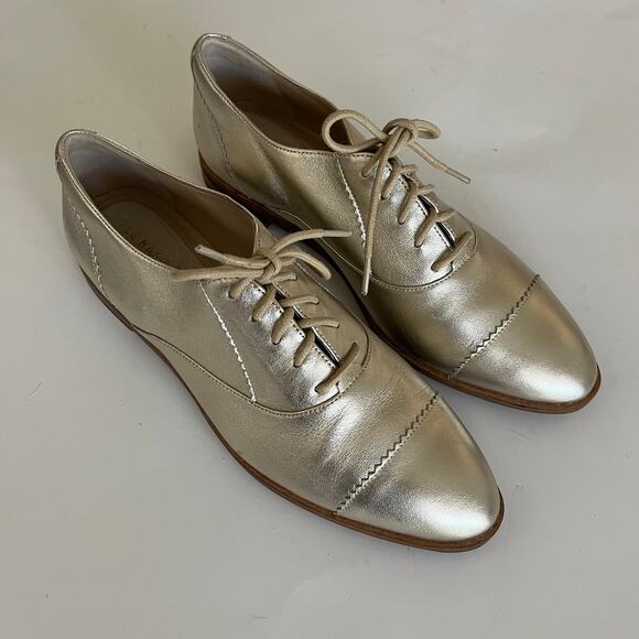 Cole Haan 'Go To Arden' Women's 7.5 Soft Gold Lace Up Oxford Metallic Lace Up - Picture 4 of 10